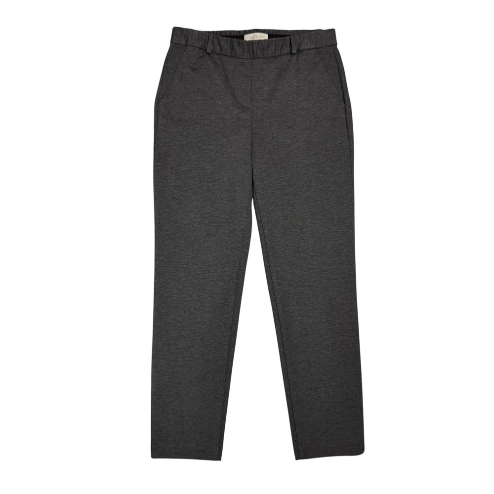 NEW Talbots Ponte Pants Size 8 High Rise Slim‎ Straight Gray Pull On Career Work